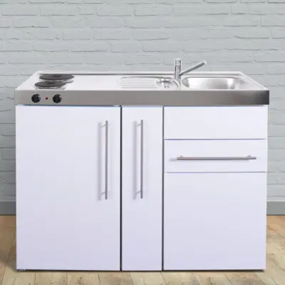 Multi-Living minikøkken - Trend Premiumline 1100 White, Køleskab og kogeplade
