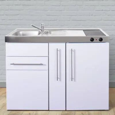 Multi-Living minikøkken - Trend Premiumline 4100 White, Køleskab og keramisk plade