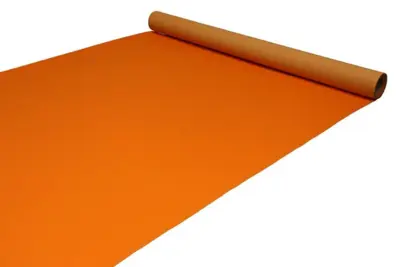 Orange Løber i nålefilt - 2 meter bredde - 450X200 CM.