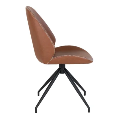 Monte Carlo Spisebordsstol i brun med drejefod - UDSOLGT TIL UGE 32.