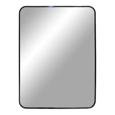 Madrid spejl, Aluminium med sort ramme 50x70 cm.