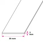 30x3 mm. flad profil - u/huller 