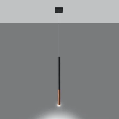 Hængelampe MOZAICA 1 sort/kobber