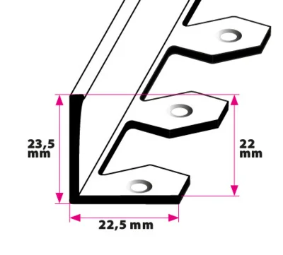 22 mm. Flexafslutning - midthullet 