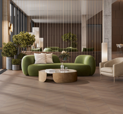 Parador Sildeben Trendtime 10 - Chevron 45°, Eg Terra mat lak 