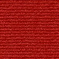 Rødt messetæppe med riller og skumbagside - REST 460X200 CM.