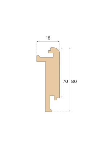 Bjelin Trappeforkant lukket trappe - Eg 1400 mm. - INGEN RETURRET!