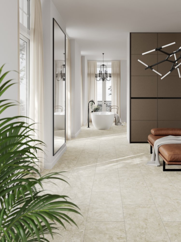 SPC vinyl klikgulv - P3021 Sandstone flise