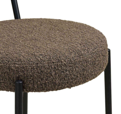 Badalona Counterstol i brun bouclé.