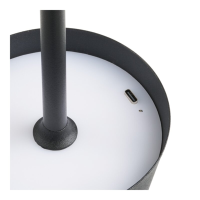 Bradford Bordlampe i sort metal og genopladelig