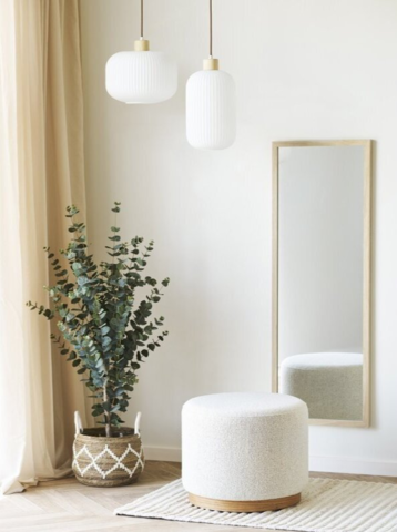 Daisy Puf i farven sand