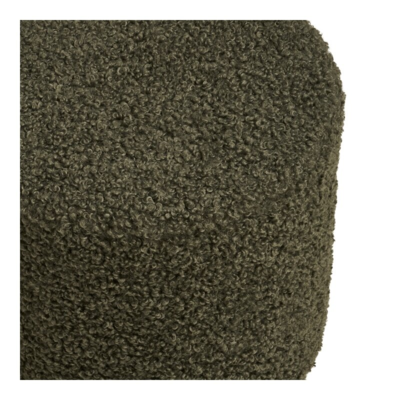 Ejby Puf i grønt teddy-stof