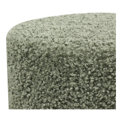 Ejby Puf i grønt teddy-stof