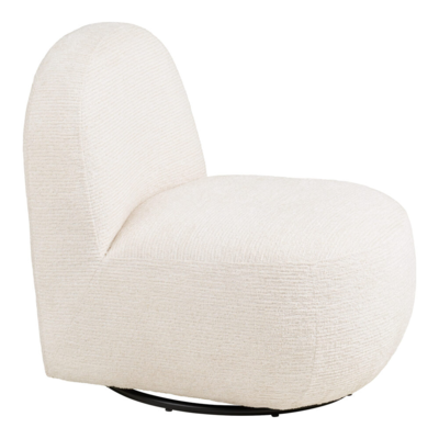 Milo sæt, Loungestol og puf i farven off-white