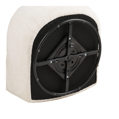 Milo sæt, Loungestol og puf i farven off-white