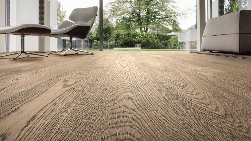 Plankegulv 2,5 - Eg tobakgrå Rustik Retro børstet - RESTPARTI 