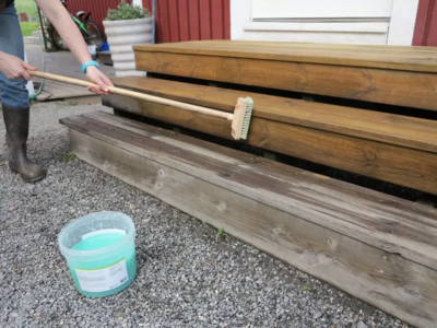 OSMO Træfornyer Power-Gel, incl. børste med håndtag 6609 - 2,5 liter