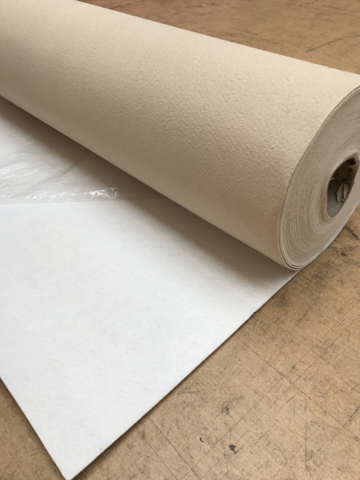 Messetæppe - Hvid Løber i filt - REST 470X200 CM.