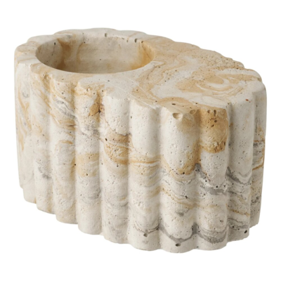 Fyrfadsstage, Cement i brun/beige