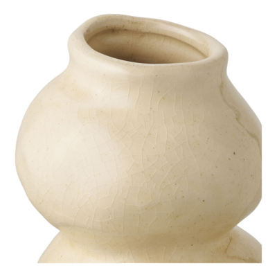 Vase i beige keramik