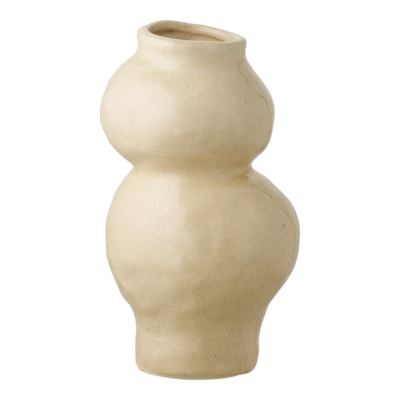 Vase i beige keramik