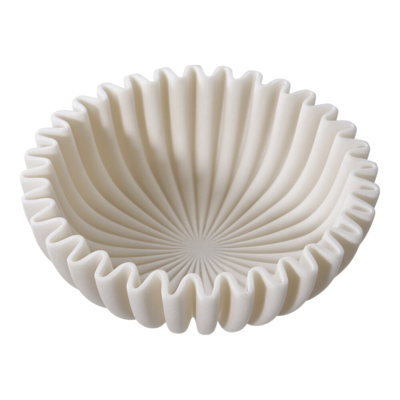 Skål i beige polyresin