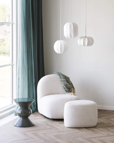 Rosolina hjørnebord i grøn glasfiber