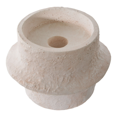 Lysestager i cement, hvid sæt á 2 stk.