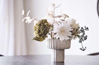 Vase, Cementi farven brun/beige