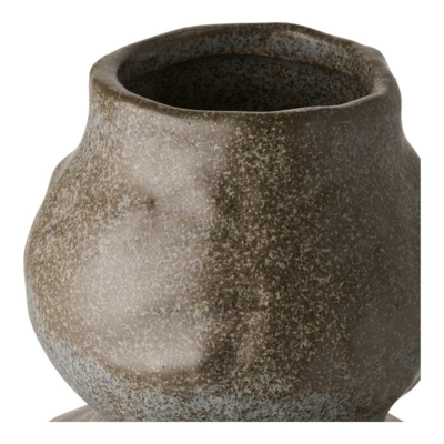 Vase, mørkegrå keramik