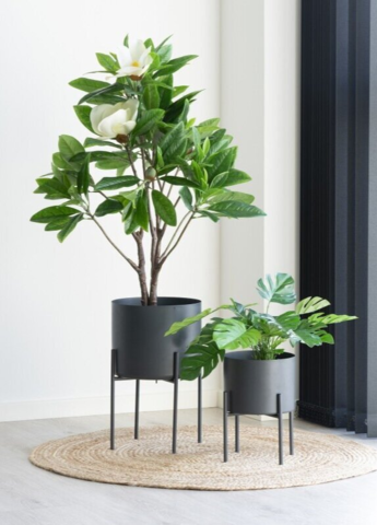 Bombay, rundt tæppe i flettet natur jute - Ø90 cm.