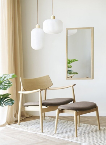 Olvera sæt - Loungestol og skammel