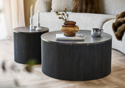 Rota Sofabord, Brunt marmor look - UDSOLGT TIL UGE 2/2026.