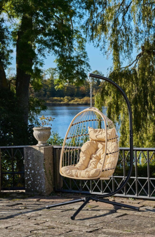 Patras Hængestol med stål stativ