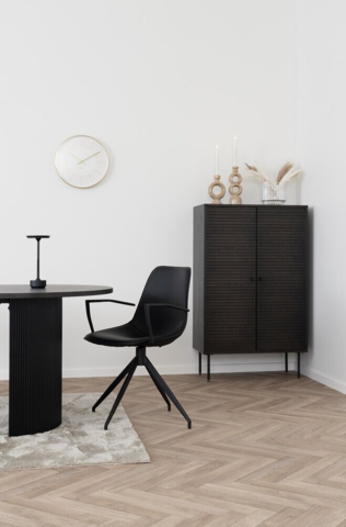 Monaco Spisebordsstol sort med drejefod