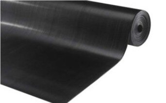 Alfa Finriflet Sort Gummi 3 mm.