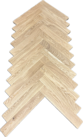 Sildebensparket i massiv Egetræ - 16/22x70x420 mm. 