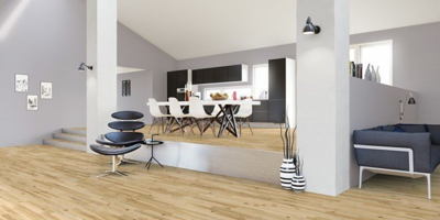 Junckers 22 mm. massiv Ask parket Variation - 3,70 meter -