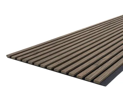 Billigt Akustikpanel - Valnød Natur fineret børstet