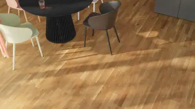 3-stavs parketgulv, Eg børstet - KAMPAGNE