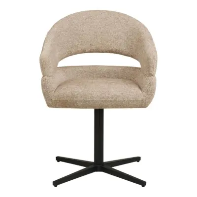 Dover Spisebordsstol sand meleret m. sort drejefod