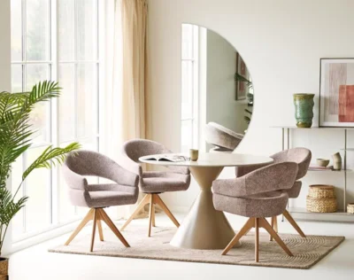 Dover Spisebordsstol brun m. drejefod - UDSOLGT TIL UGE 30