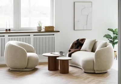 Hawkes Loungestol i farven sand med drejefunktion