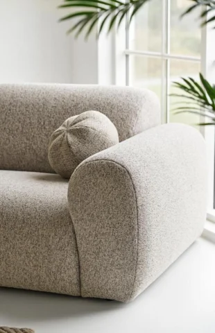 Clyde Loungesofa, Sten-grå venstrevendt og med 2 puder