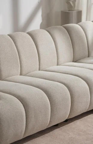 Taza modulsoft, højrevendt 3,5 personers m/puf