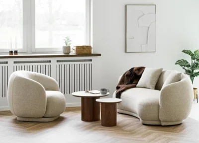 Noli hjørnebord, keramisk bordplade/askefiner