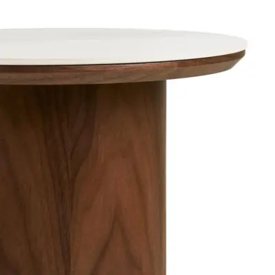 Noli hjørnebord, keramisk bordplade/askefiner