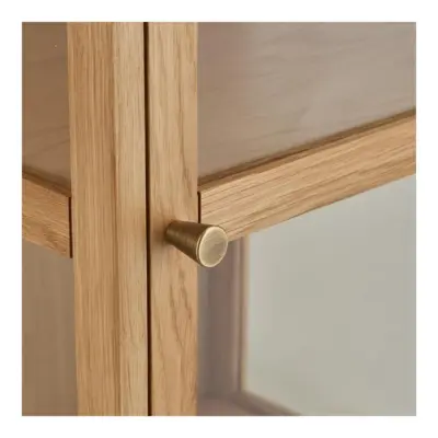 Zamora Vitrineskab med 1 glaslåge og egefiner