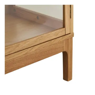 Zamora Vitrineskab med 1 glaslåge og egefiner