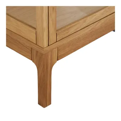 Zamora Vitrineskab med 1 glaslåge og egefiner